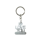Elegant metallic 'Love You' keychain, ideal for daily use