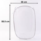 Large capacity mesh laundry hamper with support frame