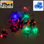 3 meter flower LED string lights with multicolor glowing fiber flowers illuminating indoor decoration