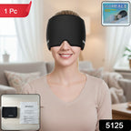 Gel eye mask component of the hot & cold therapy headache relief cap