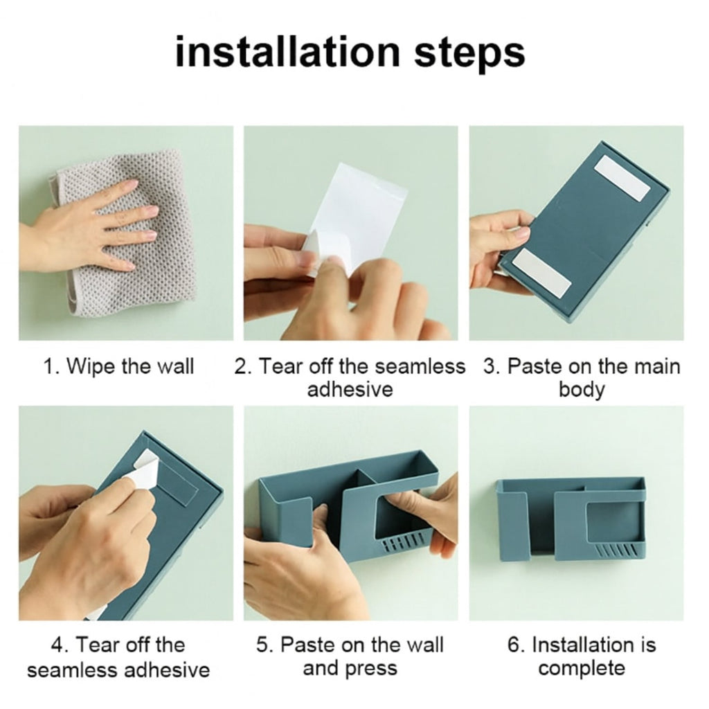 Minimalist wall mounted mobile storage holder in room
