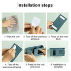 Minimalist wall mounted mobile storage holder in room