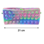 Kids fidget toy pouch, soft flexible silicone pencil case