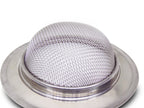 Hand demonstrating the lightweight and easy handling of the Indo Glow sink strainer.