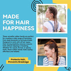 Small rubber bands designed for secure hair styling and braids