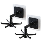 Brown box containing versatile rotatable hooks for home storage solutions.