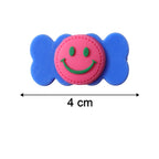 Size reference image showing dimensions of smiley candy hair clips
