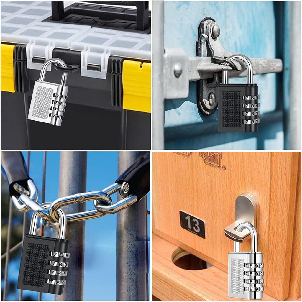 4-digit code lock with smooth turning number dials and secure anti-slip grip