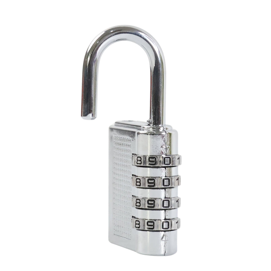 Heavy-duty metal security lock ideal for cabinets, lockers and bags