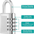 Durable resettable combination padlock for gym lockers and personal storage