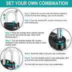 Keyless combination padlock with textured grip for enhanced handling