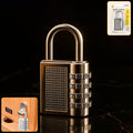 4-digit resettable combination padlock with polished metal body