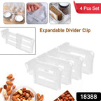 Expandable fridge drawer partition clips made from durable PP plastic.