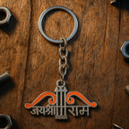 Detailed shot of Krishna keychain set illustrating fine metalwork.